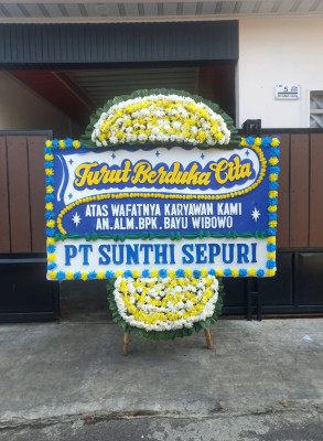 Papan Bunga Duka di Danime